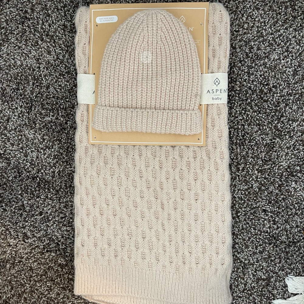 Aspen baby blanket + hat set * NEW
